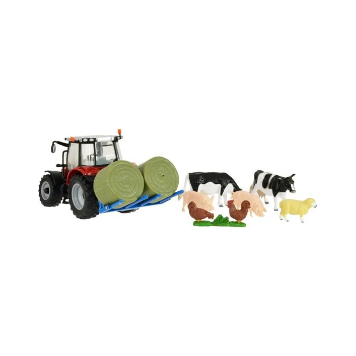 Набор Britains Модель трактора Massey Ferguson 5612 с вилами и фигурками 1:32 (43205)