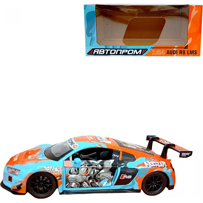 Машина мет.1:24 Audi R8 LMS, батар., світло, звук, відкр. двері