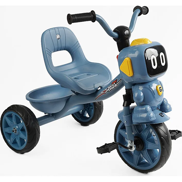 Велосипед 3-х колесный BS-40506 "Best Trike" (1) колеса EVA переднее 10', заднее 8', стальная рама, УКР. ВЗУЧИВАНИЕ, корзина, в коробке