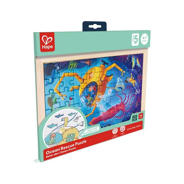 Пазл Hape Океан с раскраской (E1643)