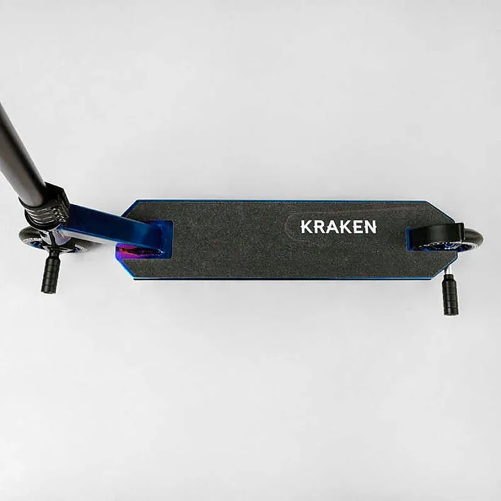 Самокат трюковый KR-71078 Best Scooter (4) "Kraken" HIC-система, ПЕГИ, алюминиевый диск и дека, АНОДИРОВАННЫЙ, колёса PU 110мм, ширина руля 58 см