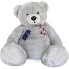 М'яка іграшка Французький ведмідь, Mailou, сірий, 65 см, арт. MA0111