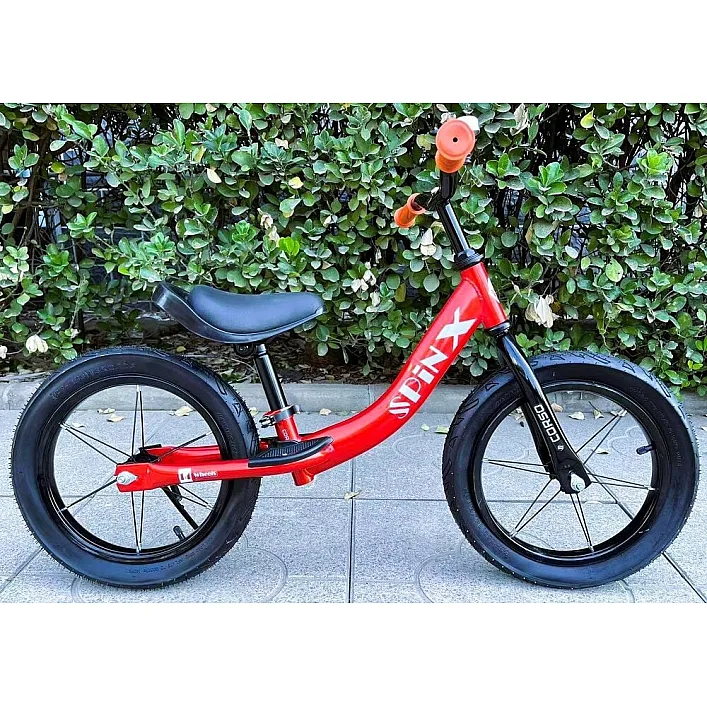 Велобег "CORSO Spin-X" PX-280-14 (1) стальная рама, колесо 14", надувные колеса, подножка, подставка для ног, колокольчик