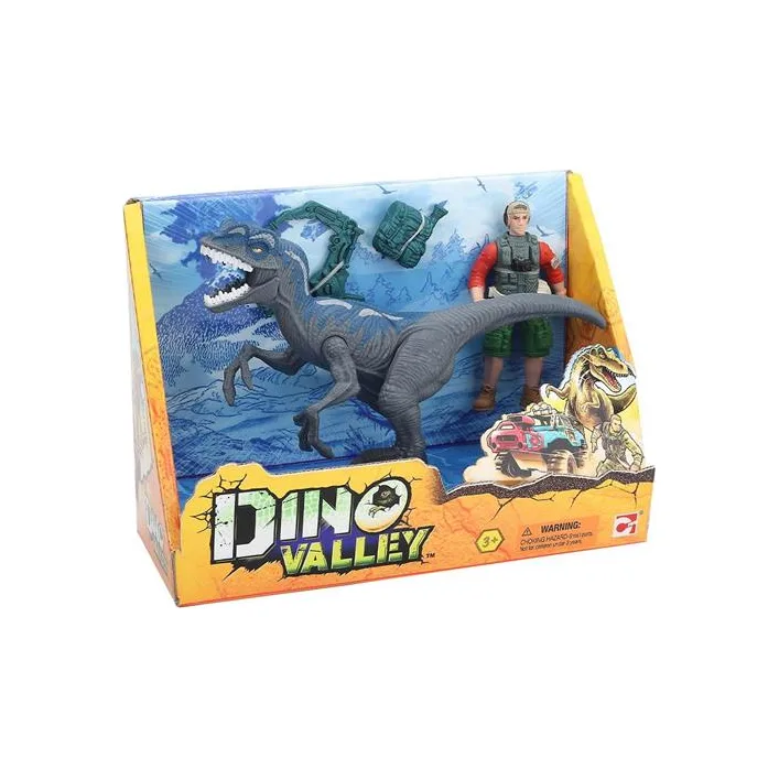 Ігровий набір Dino Valley Небезпечний динозавр зі звуком сірий (542015)