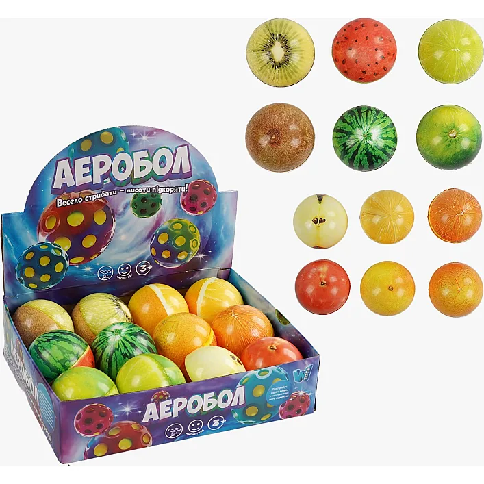 М`яч "Гравіті бол" C 66790 (32) "WToys", ЦІНА ЗА 12 ШТУК В БЛОЦІ, діаметр -7 см, в коробці