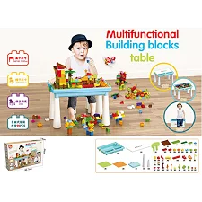 Игровой столик с конструктором 6319 (6) стульчик, конструктор, 99 деталей, в коробке