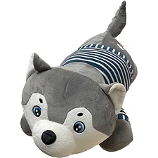 Детская мягкая игрушка "Собачка" L1124(Grey) игрушка с пледом, размер 60 см