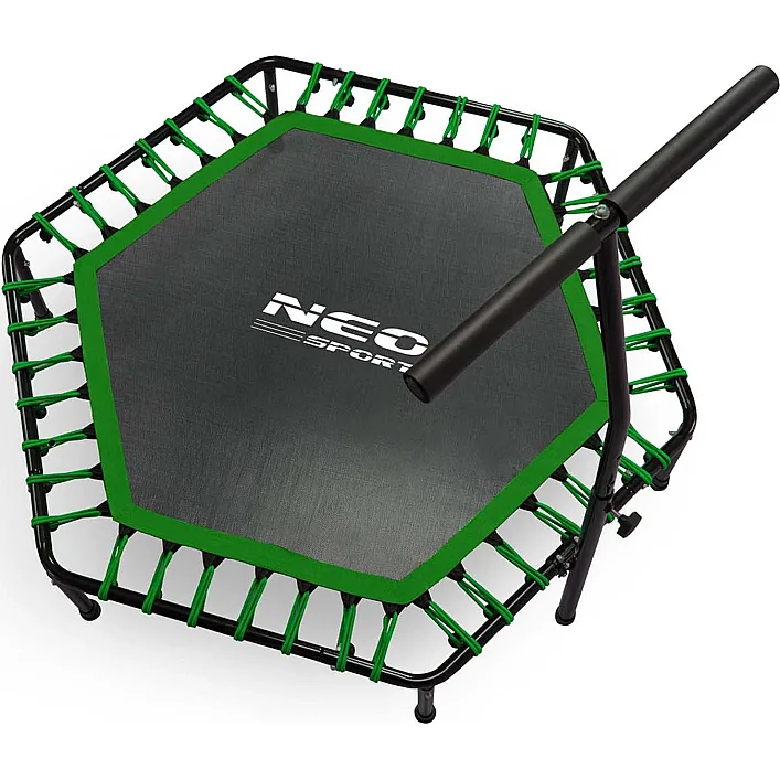 Батут для фитнеса Neo-Sport 1103 с перилами 4 фута 127 см черно-зеленый