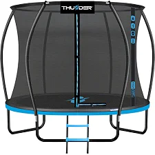 Батут THUNDER INSIDE ULTRA с внутренней сеткой 8 футов 255 см черно-голубой