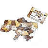 Фигурный деревянный пазл "Карта Украины" А3 PuzA3-012101 PuzzleOK (Дер4818)