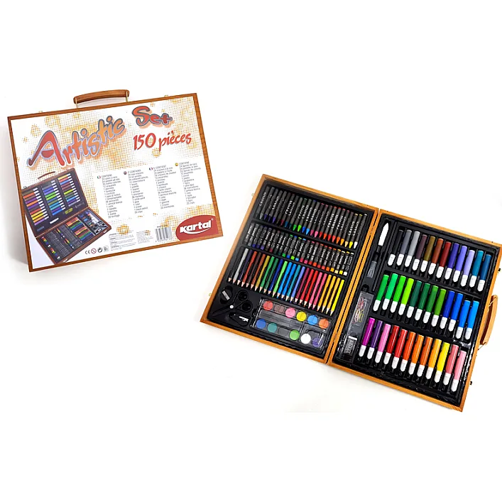 Набор для творчества в деревянном чемодане "Artistic Set" 150 предметов TY222-2 (Нас1150)