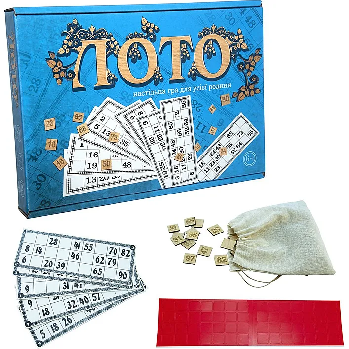 Лото с деревянными фишками 30662 STRATEG (Нас3662)