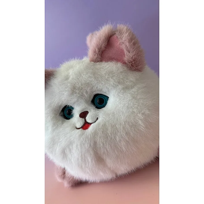 Інтерактивна м'яка іграшка Smart Blinking Cat біло-рожева, AiDA (54081)
