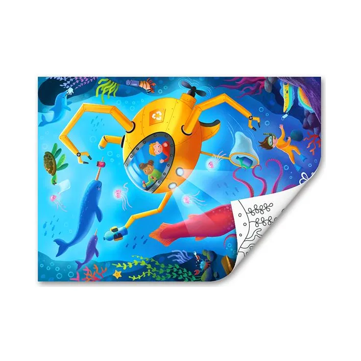 Пазл Hape Океан с раскраской (E1643)