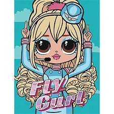 Набор для росписи по номерам для детей "L.O.L. Surprise! O.M.G. Fly Gurl" 30х40 см. KHO6275 (Нас5279)