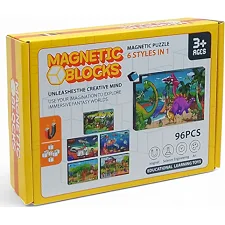 Магнитные кубики "Magnetic Blocks", 96 штук, 12 изображений