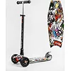 Самокат трехколесный MAXI S - 11405 (1) “Best Scooter”, съемный руль, колеса PU со светом, переднее 130х25 мм, задние сдвоенные 80х45 мм, в коробке