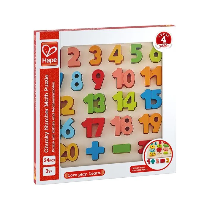 Деревянный пазл Hape Цифры (E1550)