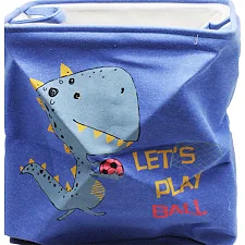 Корзина для игрушек из хлопка синяя
