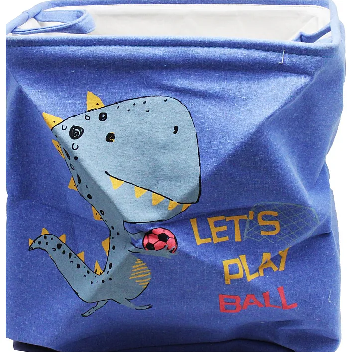 Корзина для игрушек из хлопка синяя