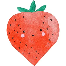 Серветки Talking Tables Strawberry Fields у формі полуниці