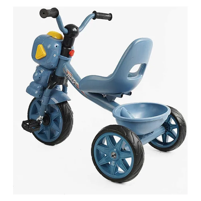 Велосипед 3-х колесный BS-40506 "Best Trike" (1) колеса EVA переднее 10', заднее 8', стальная рама, УКР. ВЗУЧИВАНИЕ, корзина, в коробке