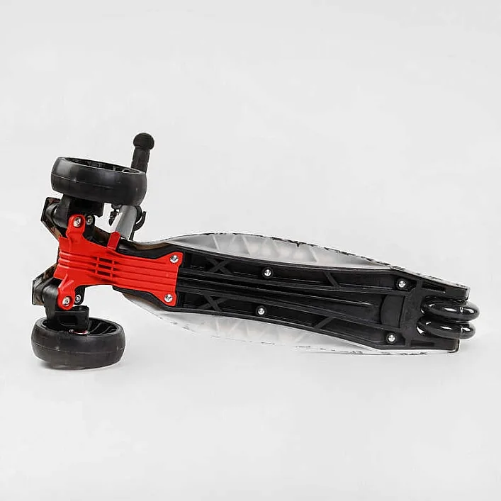 Самокат трехколесный MAXI S - 11405 (1) “Best Scooter”, съемный руль, колеса PU со светом, переднее 130х25 мм, задние сдвоенные 80х45 мм, в коробке