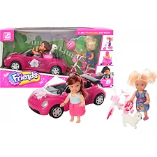 Кукла "Mini doll" с машиной и велосипедом, в коробке K899-76 р.38,2*12*19,5см. (Рус9976)