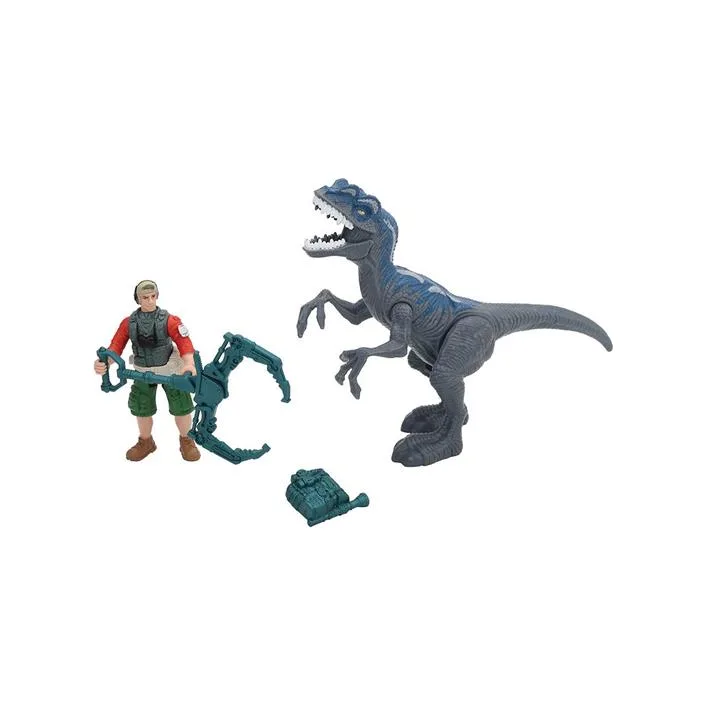 Ігровий набір Dino Valley Небезпечний динозавр зі звуком сірий (542015)