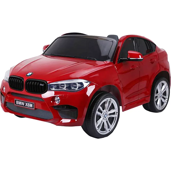 Электромобиль БМВ JJ2168 BMB X6, красный, кожаные сиденья, колеса, ремни EVA, MP3, Р/К, 12В*7АH, 2*120W (Риз8621)