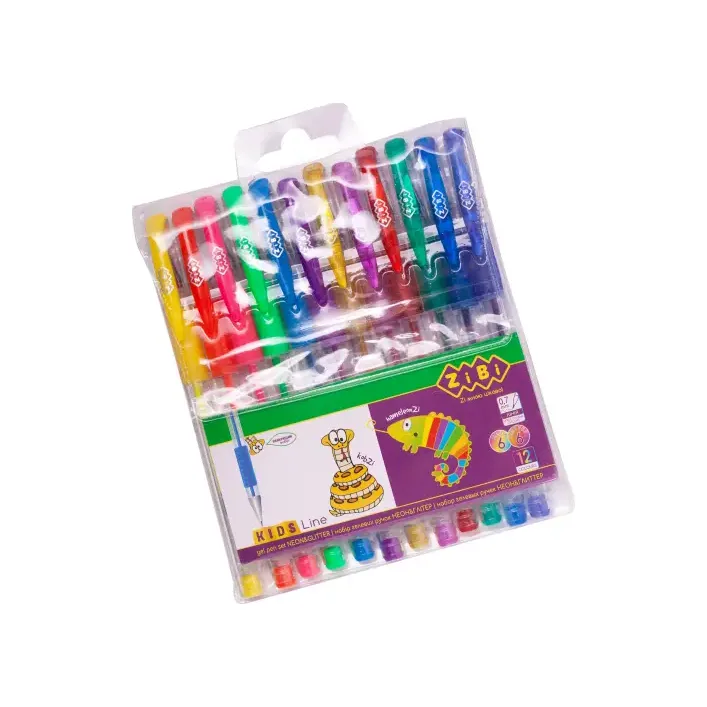 Набір з 12-ти гелевих ручок NEON+GLITTER, 12 кольорів ZB.2204-99 (Кнц0499)