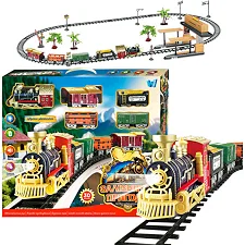 Залізничні пригоди 36988 (10) "WToys", ОЗВУЧУВАННЯ УКРАЇНСЬКОЮ МОВОЮ, підсвіч, пісня, парогенератор, автоматичний рух, декорації, платформа, в коробці
