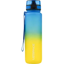 Бутылка для воды UZSPACE 3038(Yellow-Blue) 1000 мл, желто-голубая