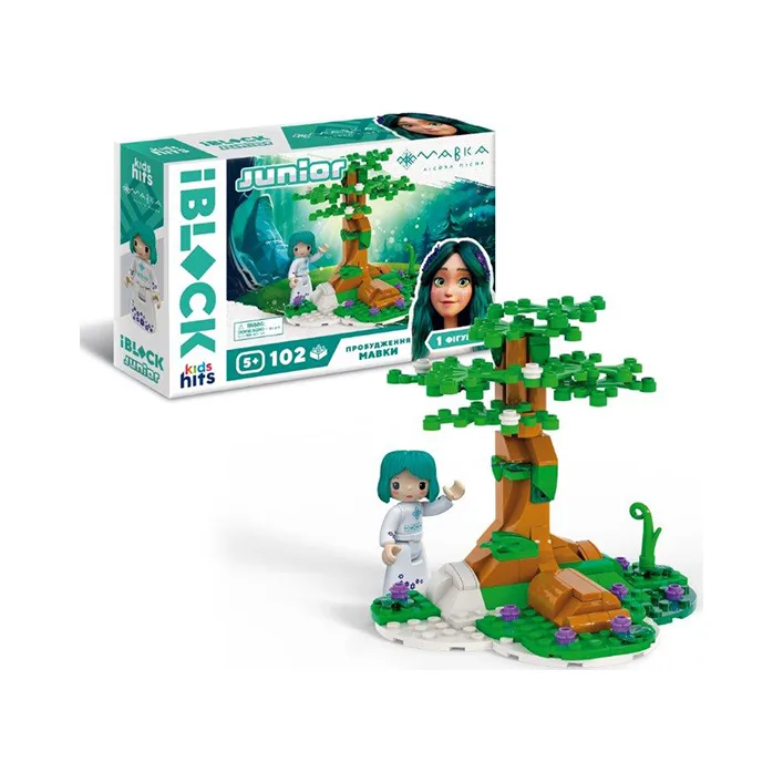 Конструктор IBLOCK JUNIOR PL-921-519 МАВКА, 102 дет, 1 фигурка, наклейки, татуировки, в коробке р.24*6*16см (Кон2519)