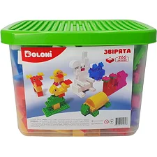 Конструктор "Звірята" 013888/05 в пластиковому боксі, 266 деталей
