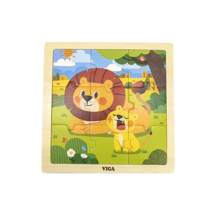 Дерев'яний пазл Viga Toys Леви 9 ел. (44627)
