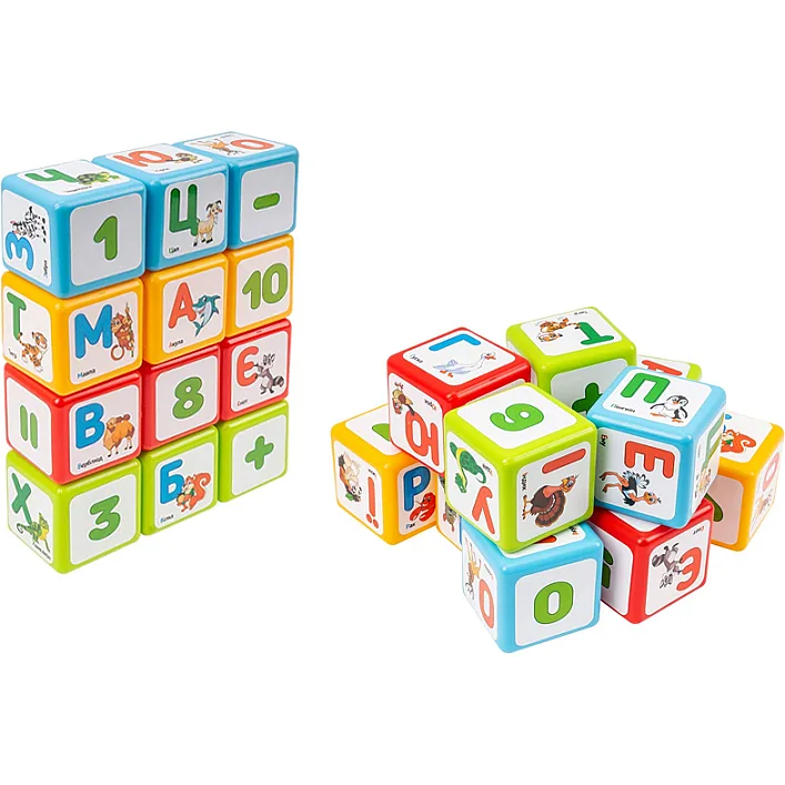 Кубики выдувные 'Азбука + Арифметика' 8843 ТЕХНОК (Тех8843)