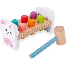 Деревянная игрушка стукачка "Собачка" MD 0839 молоток Кролик