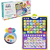 Плакат учебный "Азбука 2 в1" KH07/003 Kids Hits плакат украинский, английский алфавит+цифры 45*60см., в короб. 46,5*5*21.5см (Муз4216)
