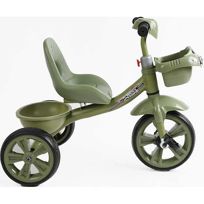 Велосипед 3-х колесный BS-60417 "Best Trike" (1) колеса EVA переднее 10', заднее 8', стальная рама, УКР. ВЗУЧИВАНИЕ, корзина, в коробке