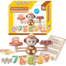 Балансир "Обезьянка" 54391 (18/2) "4FUN Game Club", мелодии и звуки, 30 карточек, 19 обезьянок, 10 цифр, в коробке