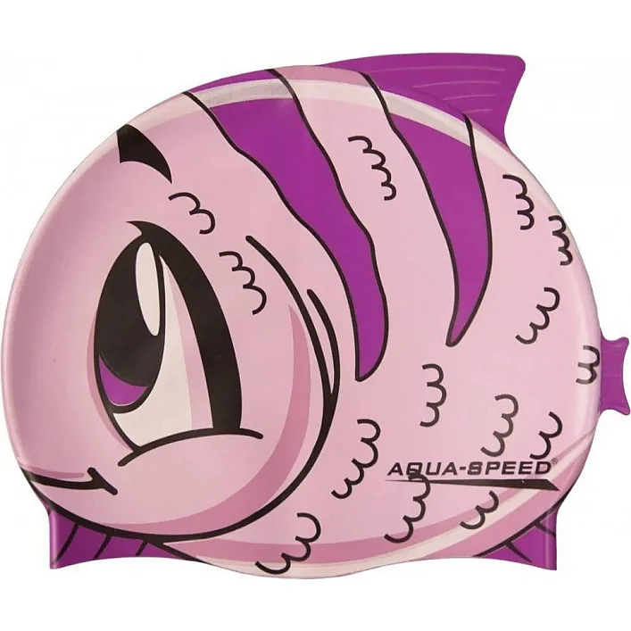 Шапка для плавання "ZOO Fish" 5528 Aqua Speed ​​115-fish, рожева рибка, OSFM