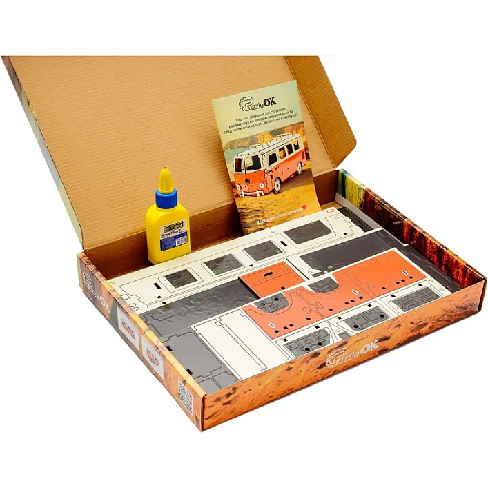 Деревянный 3D конструктор "Микроавтобус" Puz-00926 р.29,7*13,2*11,8см PuzzleOk (Дер7927)