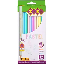 Карандаши ZIBI цветные PASTEL ZB-2470 12 цветов (Кнц2470)