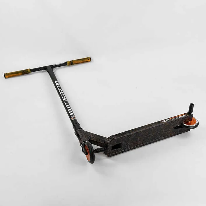 Самокат трюковый 65640 Best Scooter (4) "CRASH" HIC-система, ПЕГИ, алюминиевый диск и дека, колёса 110мм PU, ширина руля - 57 см, в коробке