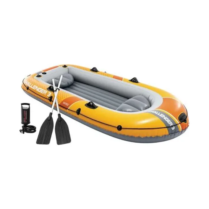 Intex Тримісний надувний човен 66313 NP (2) 295х137х43см, (весла, ручнийнасос) 3-х камерний.