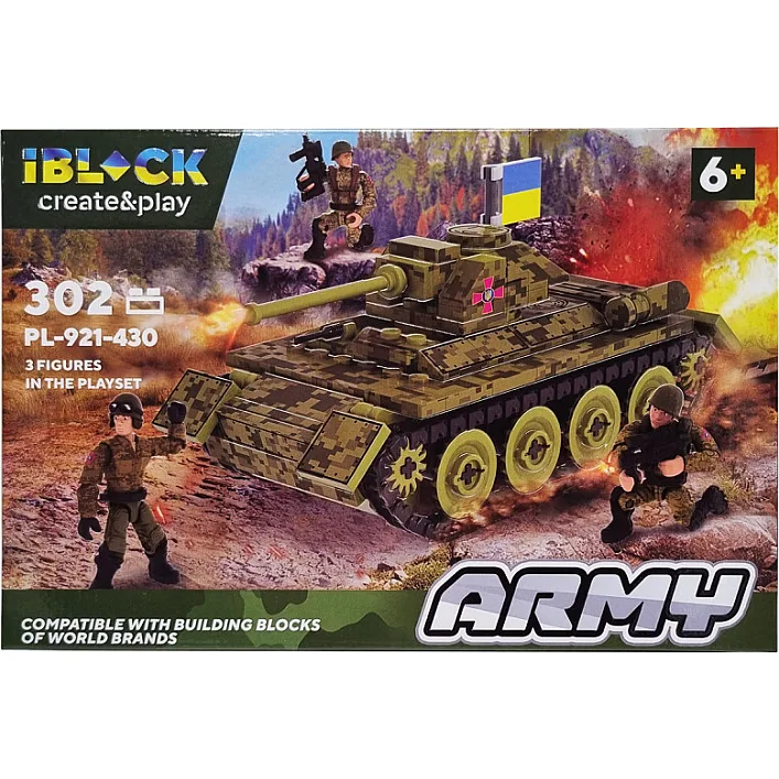 Конструктор Армия IBLOCK PL-921-430, 3 фигурки военных Вид 3