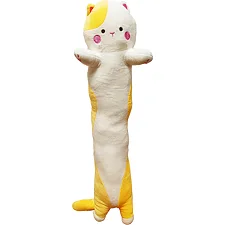 Мягкая игрушка антистресс "Кот батон" K15216, 70 см Желтый