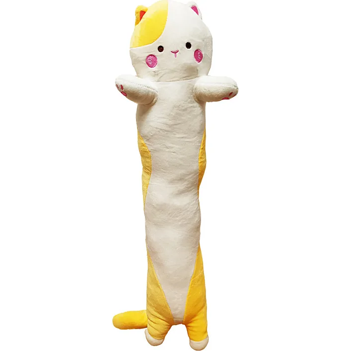 Мягкая игрушка антистресс "Кот батон" K15216, 70 см Желтый