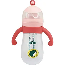 Бутылочка пластиковая с силиконовыми ручками MGZ-0200(Pink) 260 мл